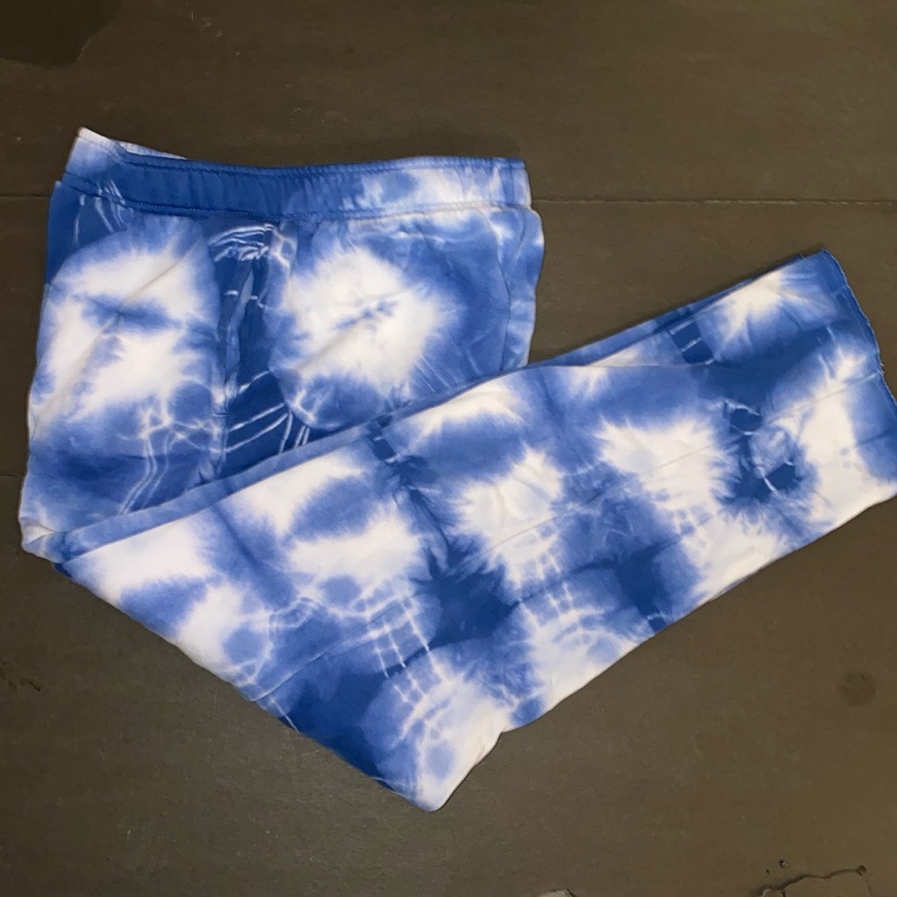 GAP Teen Size 12 Blue White Tie Dye Sweatpants